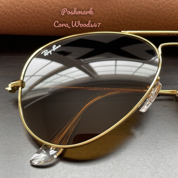 RayBan Aviator Brown Lenses RB3025 Gold Frame 58 / 62 Unisex New - Picture 4 of 16